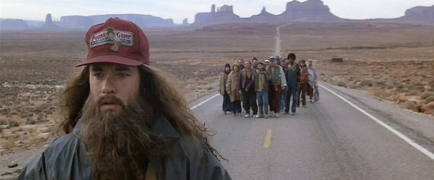 Tom Hanks als Forrest Gump im Monument Valley